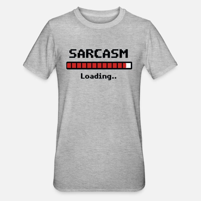 Sarcasm Loading Humor - Unisex Polycotton T-Shirt - heather grey