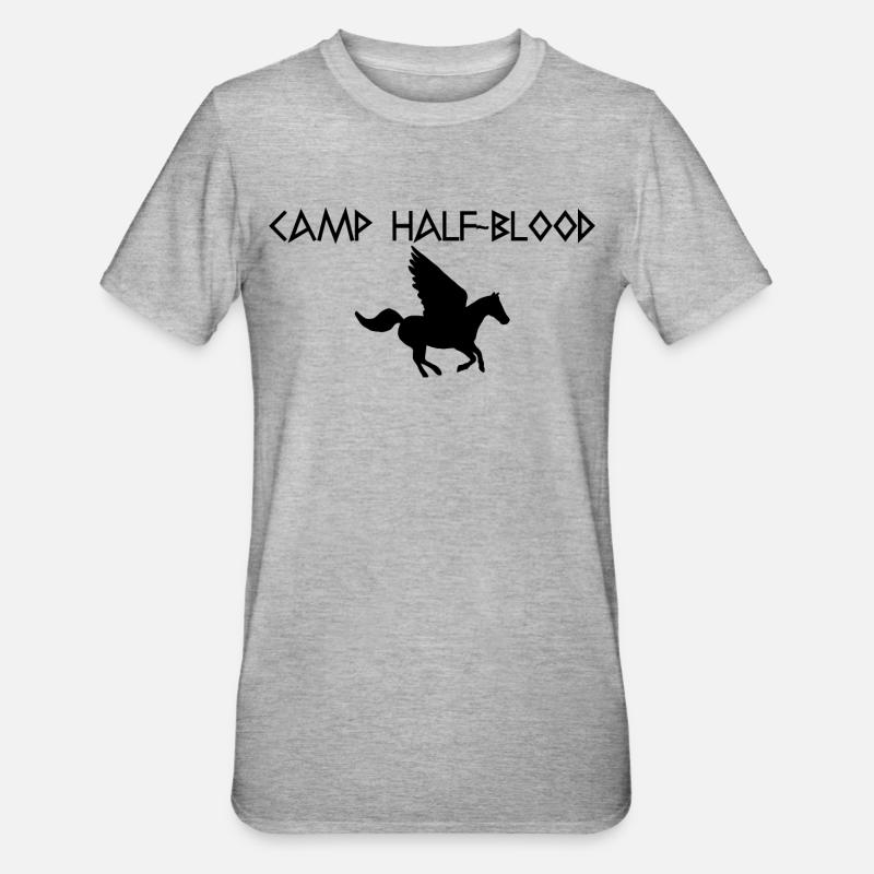 Camp-Grafik - Unisex Polycotton T-Shirt - Grau meliert