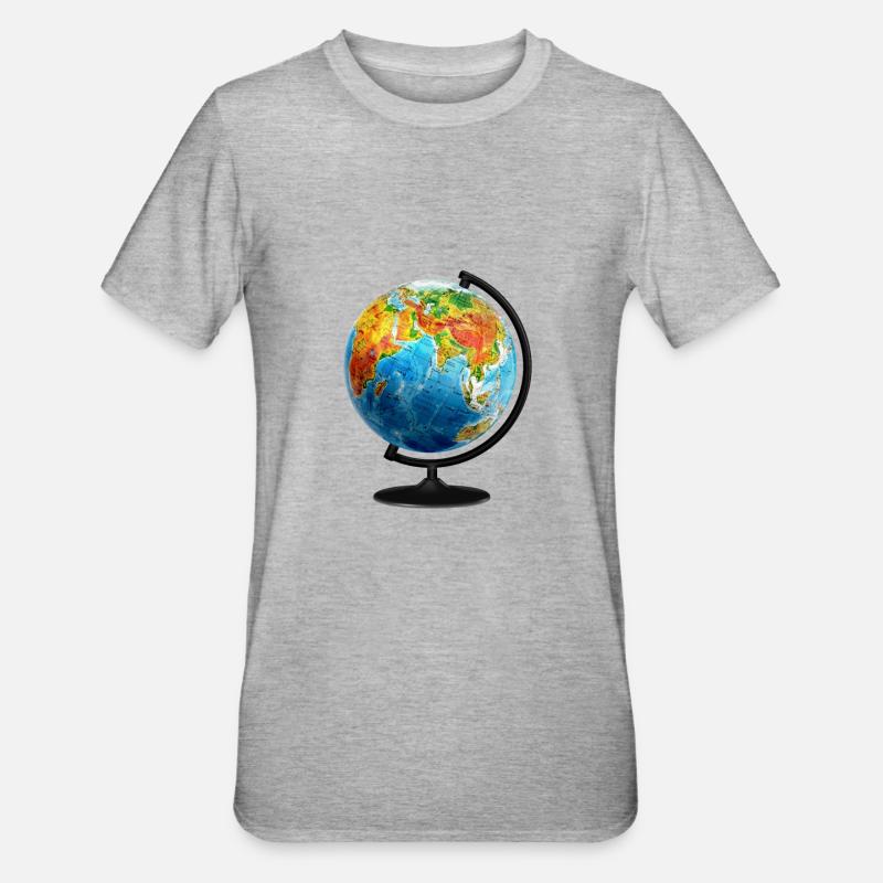 Globus - Unisex Polycotton T-Shirt - Grau meliert