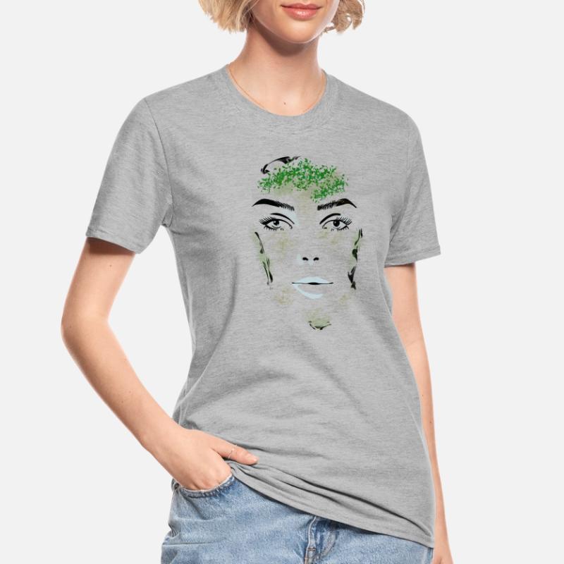 Frauengesicht Unisex Polycotton T-Shirt