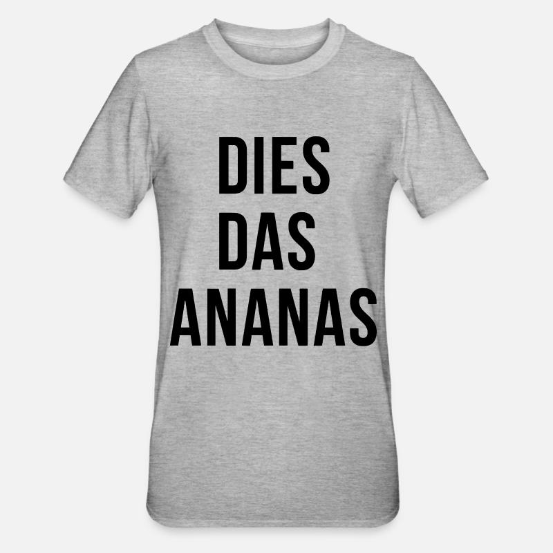 CE L'ANANAS - T-shirt polycoton Unisexe - gris chiné
