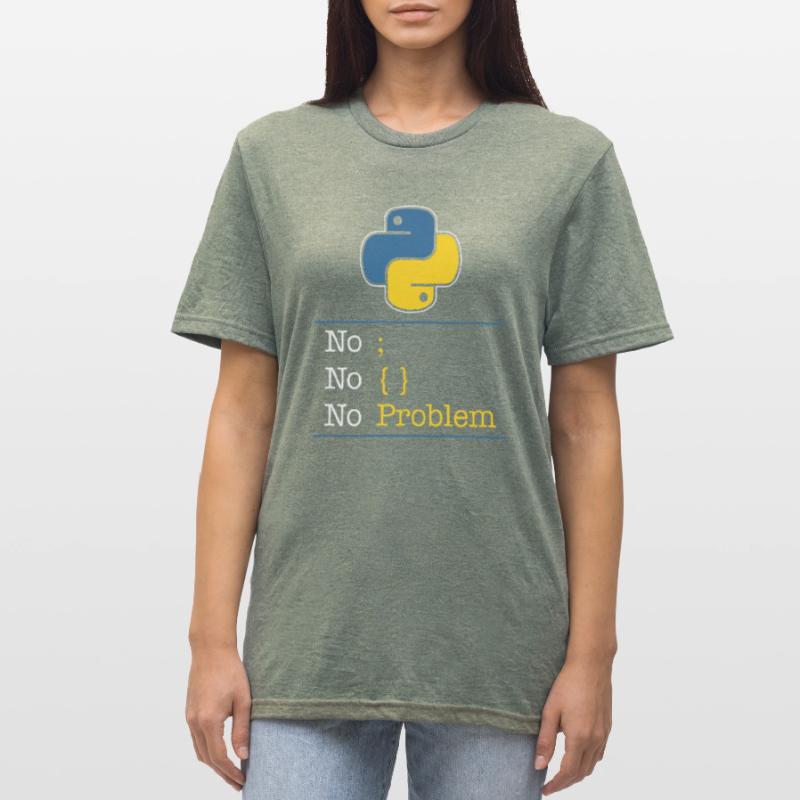 Python no problem T-shirt polycoton Unisexe
