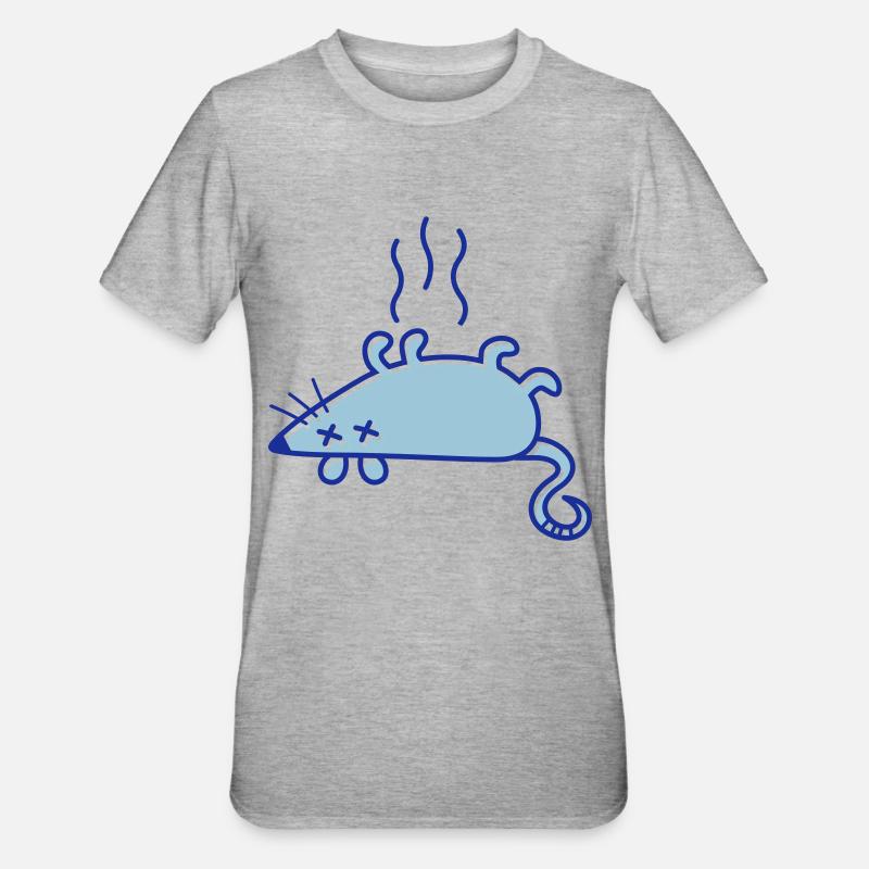 Eine tote Maus - Unisex Polycotton T-Shirt - Grau meliert