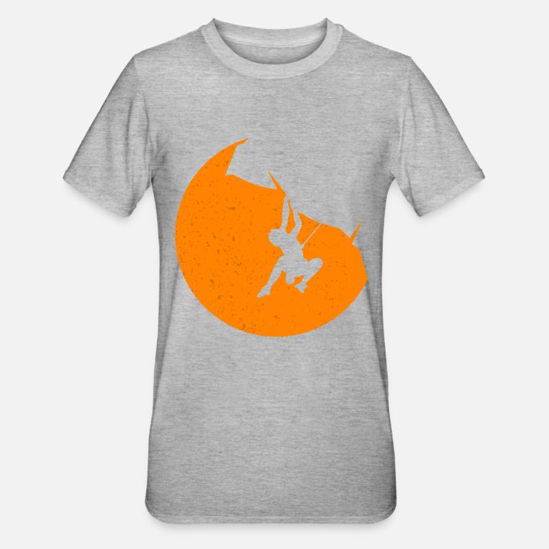 Escalade de rocher - T-shirt polycoton Unisexe - gris chiné