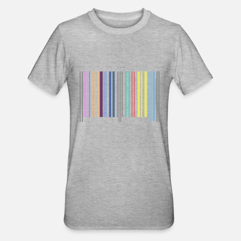 code à barres - T-shirt polycoton Unisexe - gris chiné