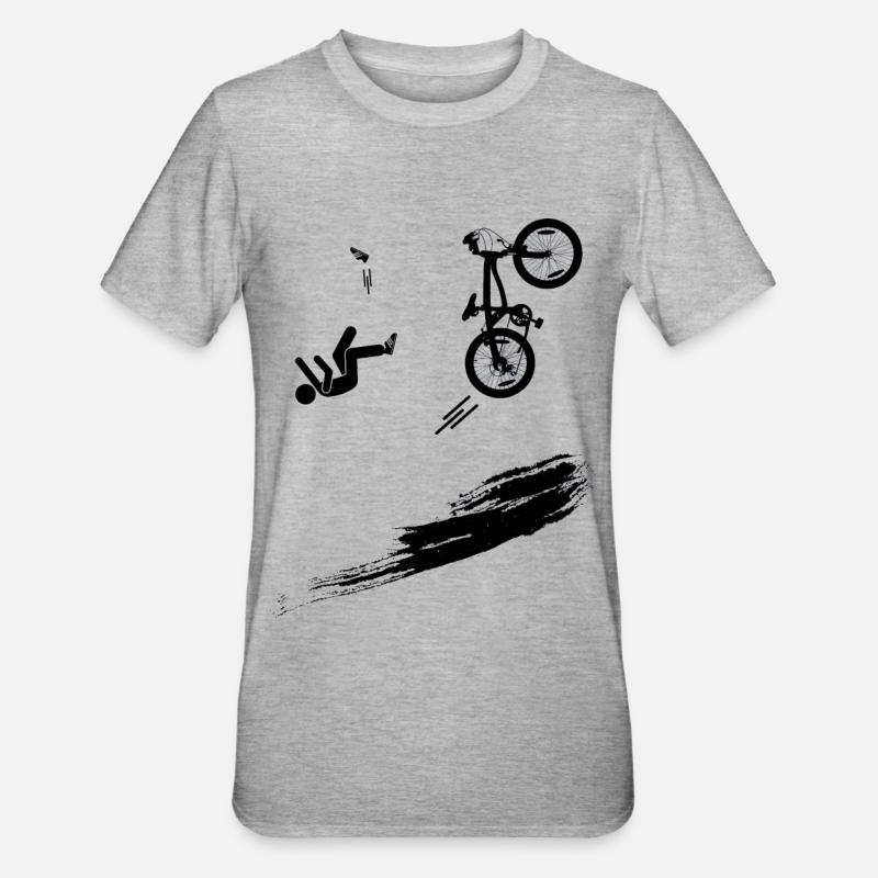 Conception de vélo - T-shirt polycoton Unisexe - gris chiné