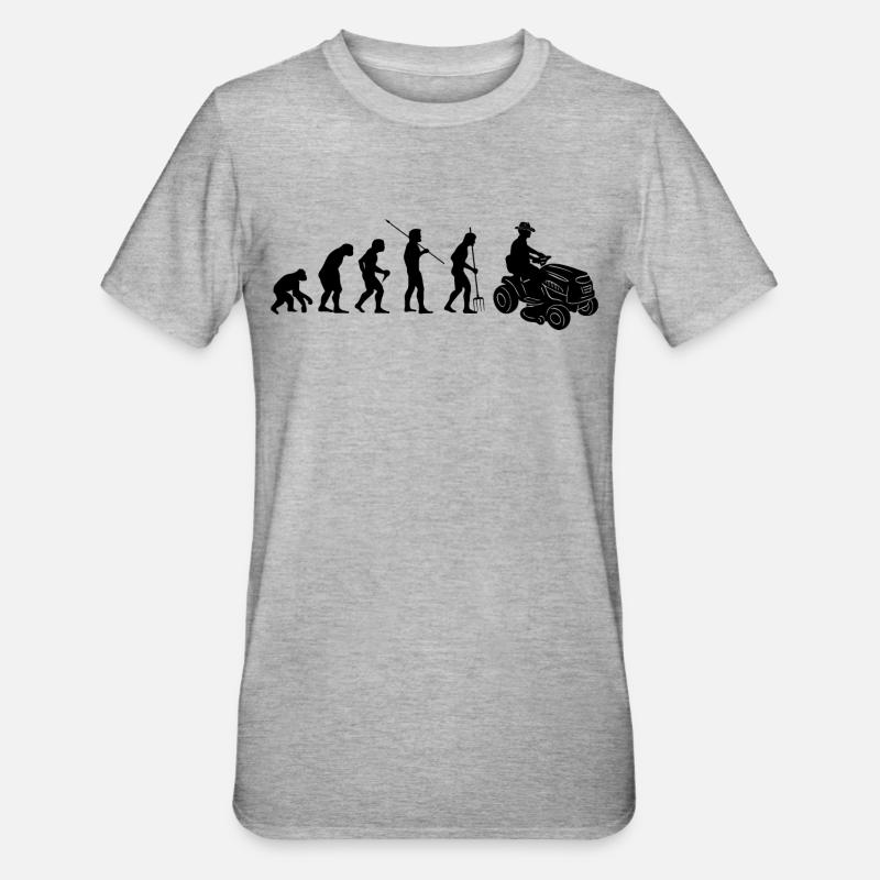 Tracteur à gazon Evolution Tondeuse autoportée Tondeuse à gazon - T-shirt polycoton Unisexe - gris chiné