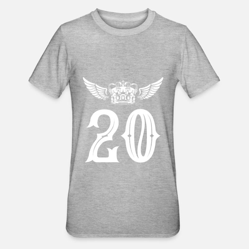 Couronne de 20 chiffres - T-shirt polycoton Unisexe - gris chiné