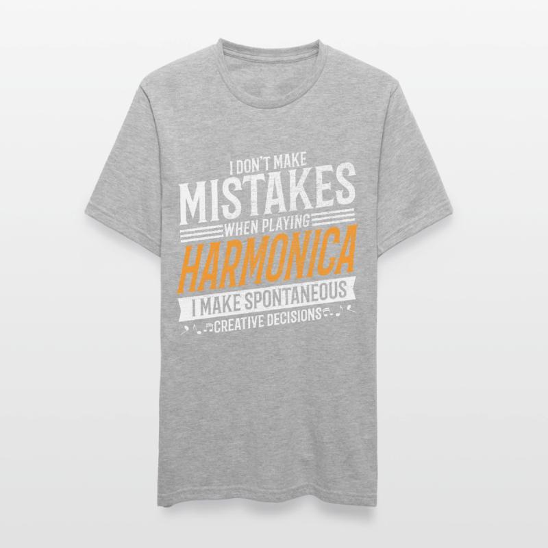 Harmonica Creative Harmonica Player T-shirt polycoton Unisexe