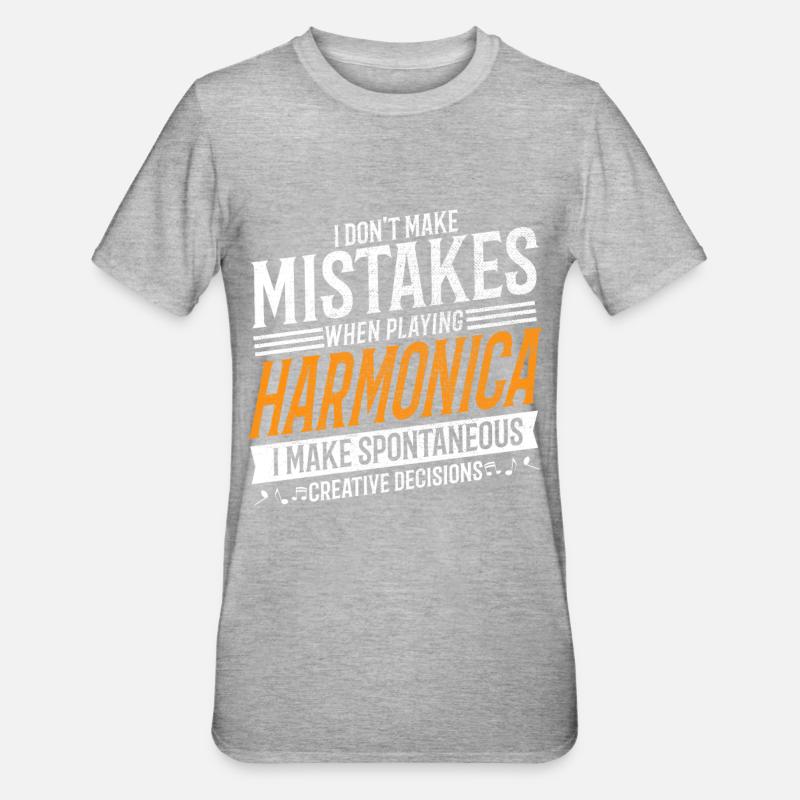 Harmonica Creative Harmonica Player - T-shirt polycoton Unisexe - gris chiné
