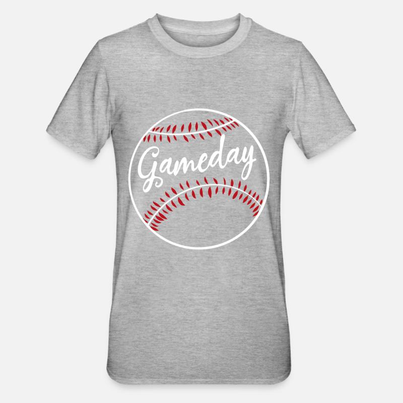 Journée du match de baseball - T-shirt polycoton Unisexe - gris chiné