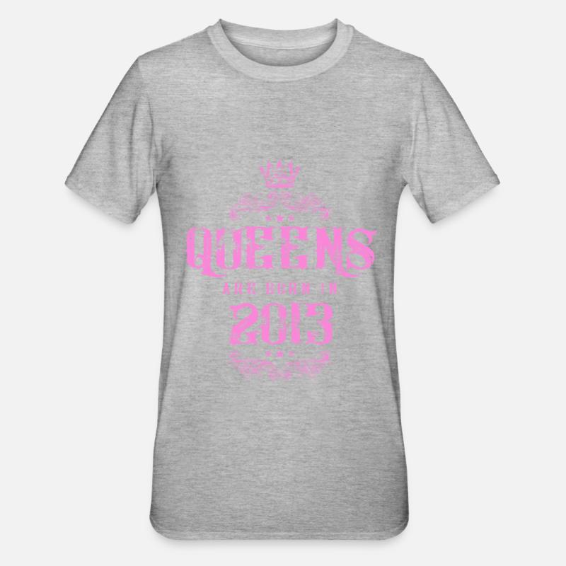 né en 2013 - T-shirt polycoton Unisexe - gris chiné