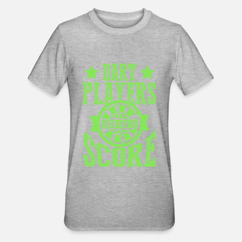 dart player gewinner - Unisex Polycotton T-Shirt - Grau meliert