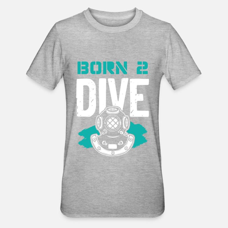 Born to dive - Unisex Polycotton T-Shirt - heather grey