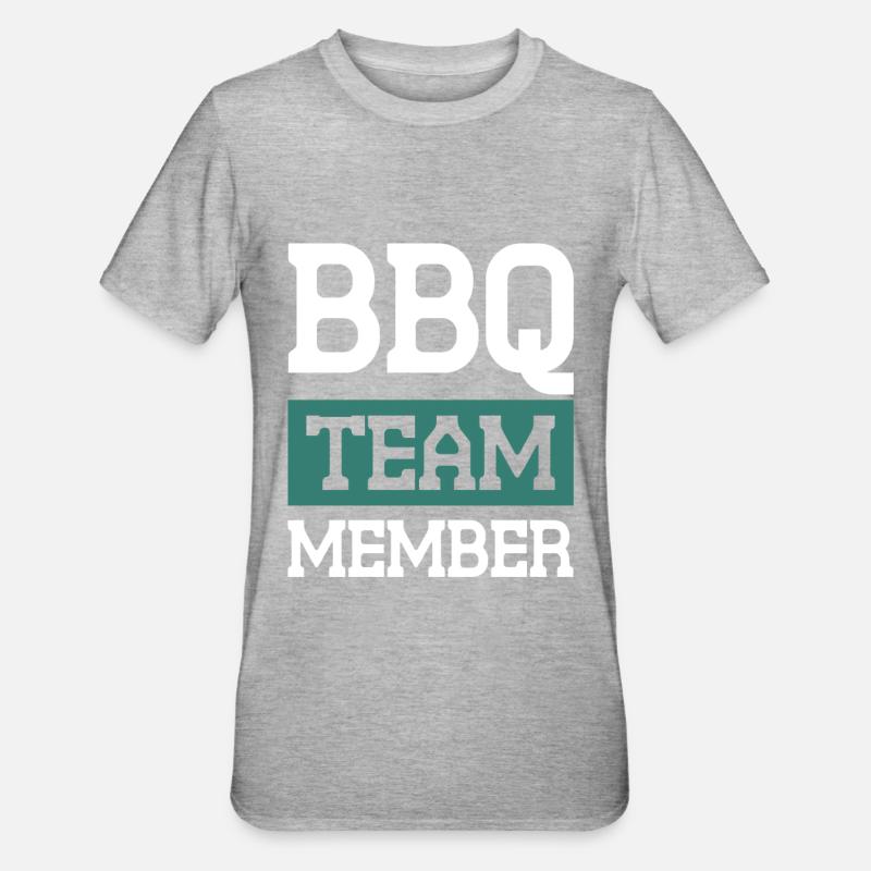 Équipe Bbq - T-shirt polycoton Unisexe - gris chiné