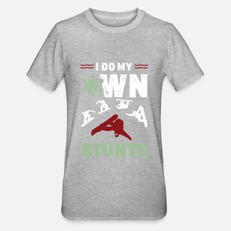 Cascade de snowboard - T-shirt polycoton Unisexe - gris chiné