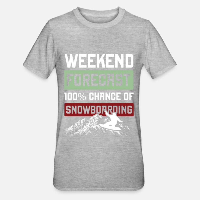 Week-end de snowboard - T-shirt polycoton Unisexe - gris chiné