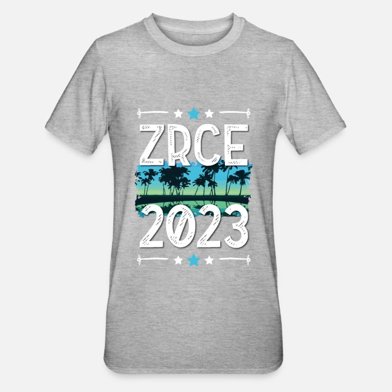 Zrce 2023 - T-shirt polycoton Unisexe - gris chiné