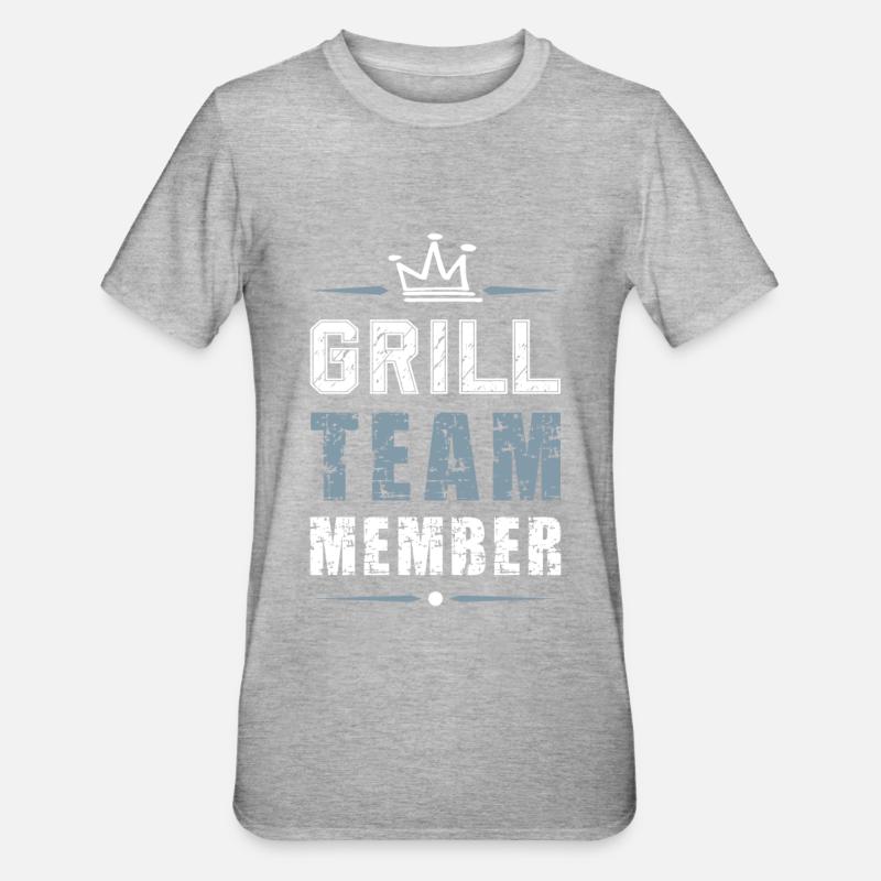 L’équipe Grill - T-shirt polycoton Unisexe - gris chiné