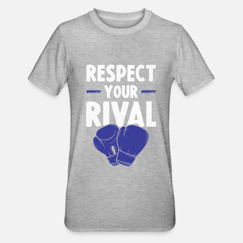Respect de la boxe - T-shirt polycoton Unisexe - gris chiné
