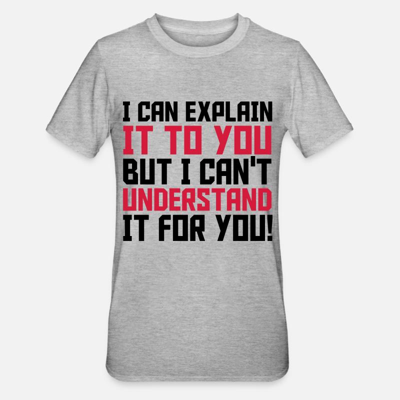 Explain - T-shirt polycoton Unisexe - gris chiné