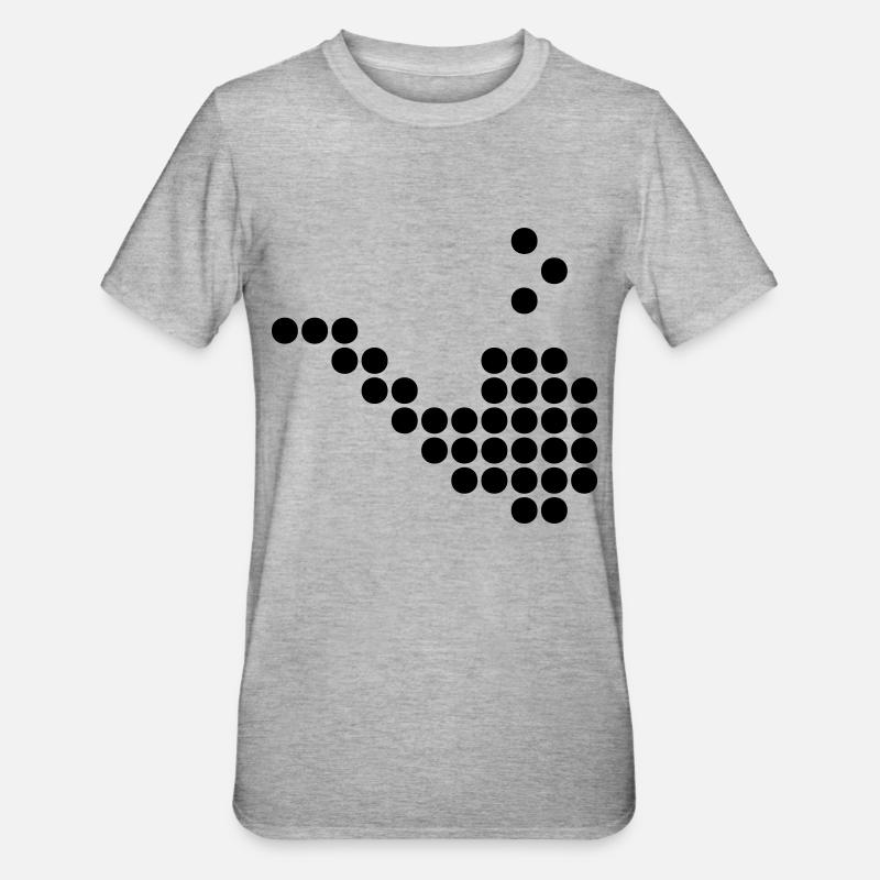 pipe dots - T-shirt polycoton Unisexe - gris chiné