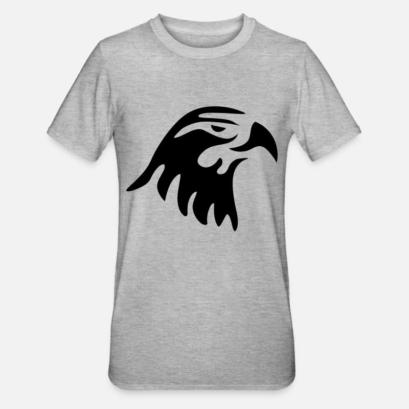 eagle head - T-shirt polycoton Unisexe - gris chiné