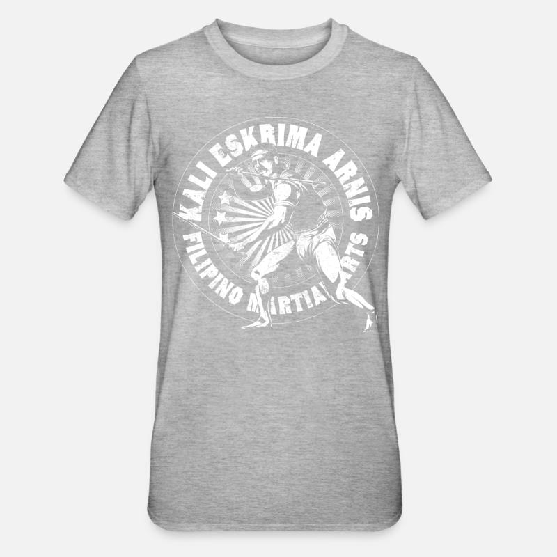 Kali Eskrima Arnis - T-shirt polycoton Unisexe - gris chiné