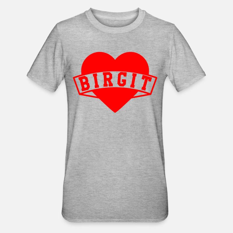 Birgit Herzen - T-shirt polycoton Unisexe - gris chiné