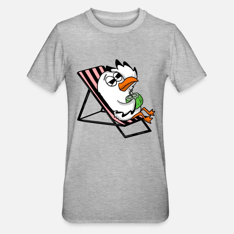 Mouette - T-shirt polycoton Unisexe - gris chiné