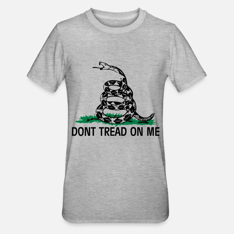 Gadsden Flag - Unisex Polycotton T-Shirt - Grau meliert