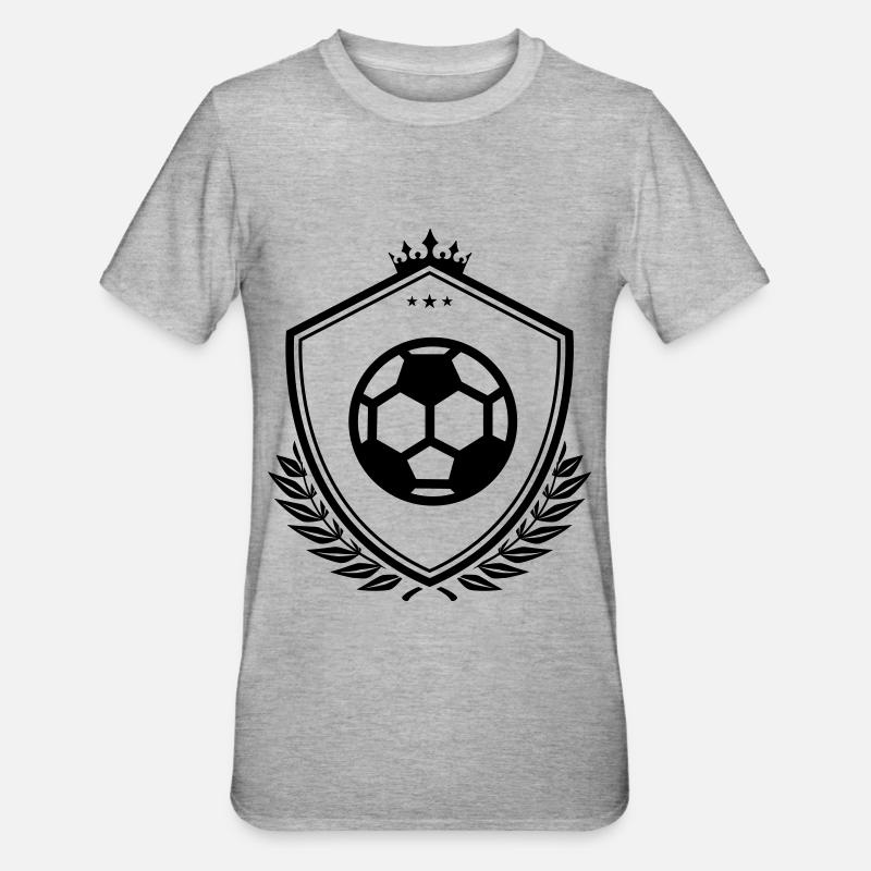 Stemma del calcio - Maglietta unisex, mix cotone e poliestere - grigio melange