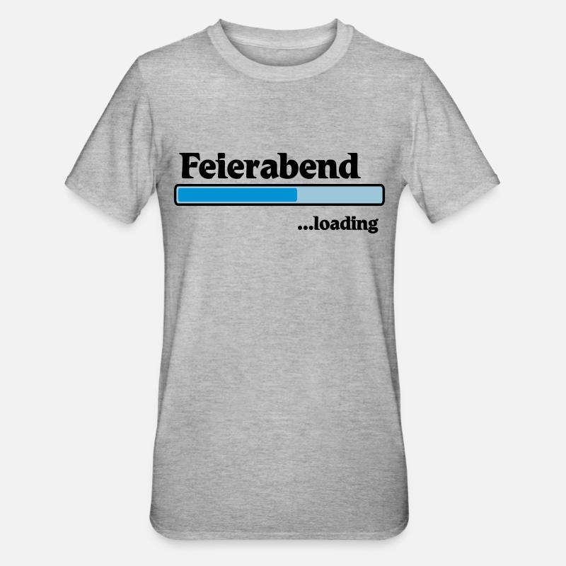 Feierabend loading - Unisex Polycotton T-Shirt - Grau meliert