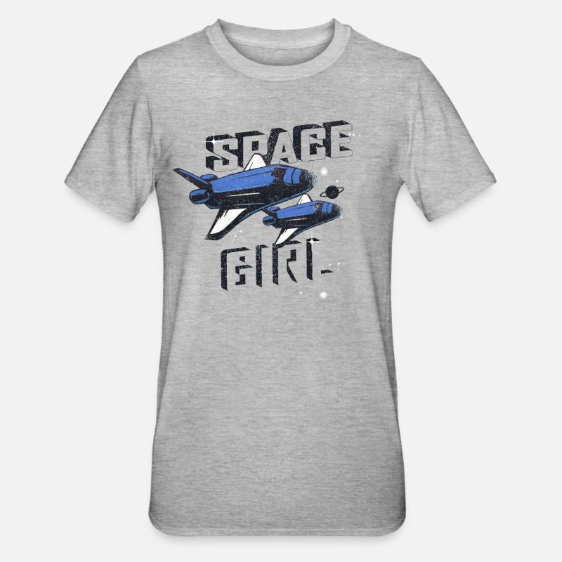 FILLE de l’ESPACE - T-shirt polycoton Unisexe - gris chiné