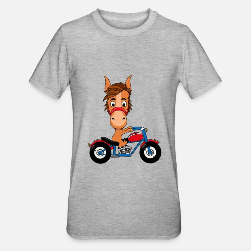 PFERD - PONY - BIKER - Unisex Polycotton T-Shirt - Grau meliert