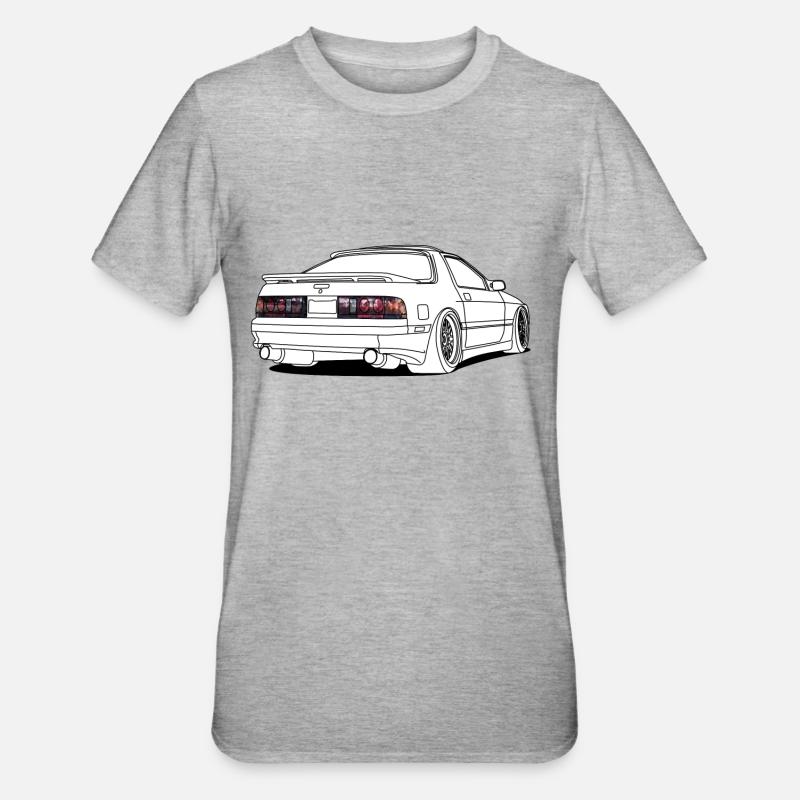 old rx7 white - Unisex Polycotton T-Shirt - heather grey