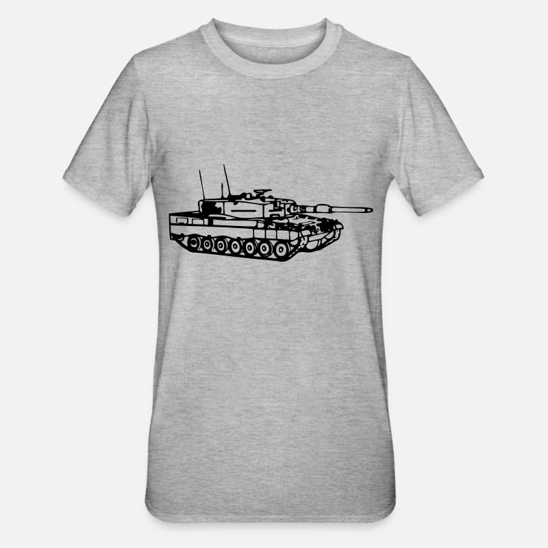 Panzer Leopard 2 - Unisex Polycotton T-Shirt - Grau meliert