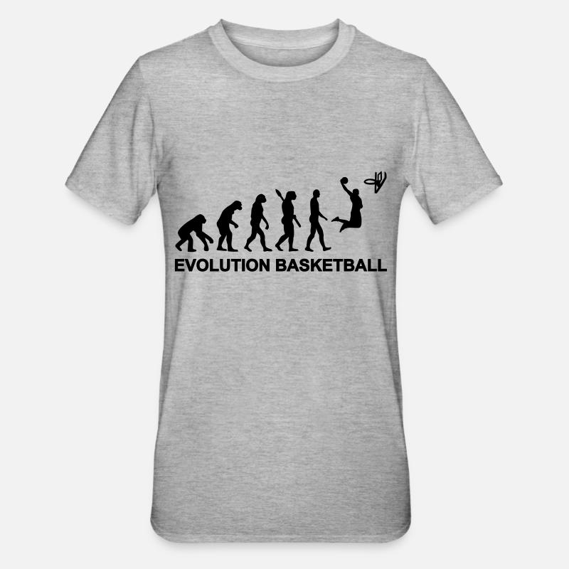 Évolution Basketball - T-shirt polycoton Unisexe - gris chiné