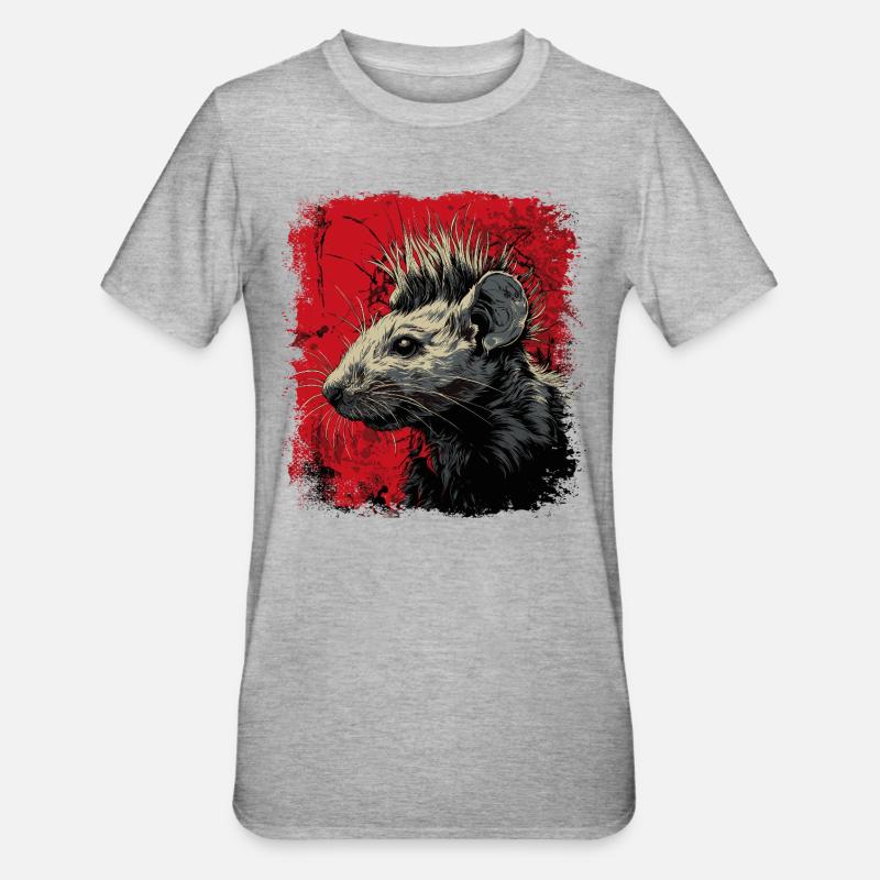 Punk Rock Rotte - Unisex polycotton T-shirt - grå meleret