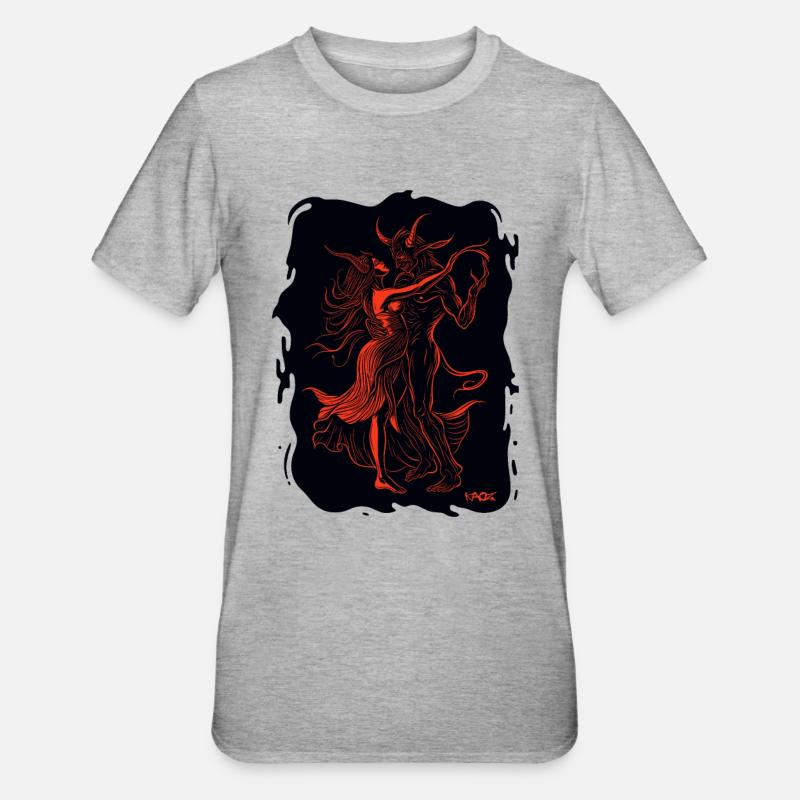 A Dance with the Devil - Unisex Polycotton T-Shirt - heather grey