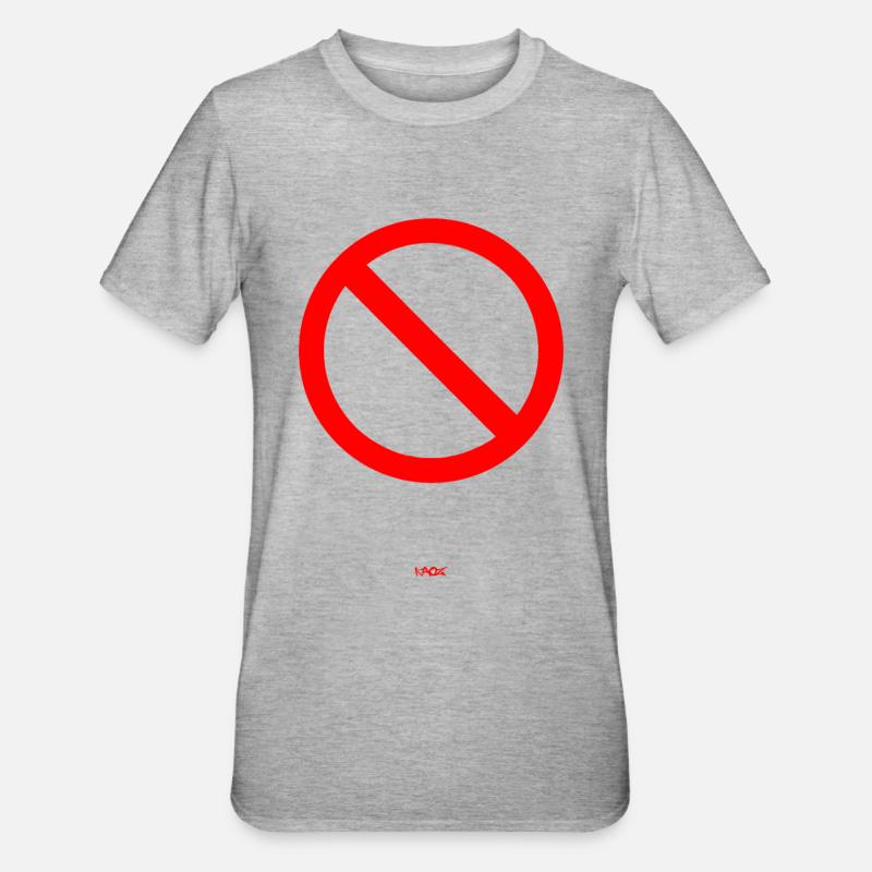Interdit - T-shirt polycoton Unisexe - gris chiné