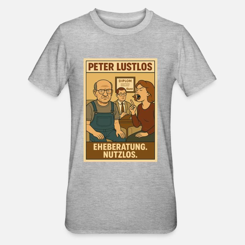 Ehepaar bei Eheberatung - Unisex Polycotton T-Shirt - Grau meliert
