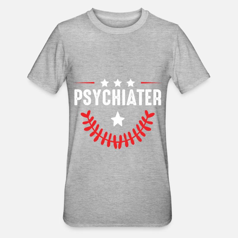 Psychiater Beruf - Unisex Polycotton T-Shirt - Grau meliert