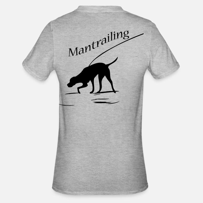 Mantrailing - Unisex Polycotton T-Shirt - Grau meliert