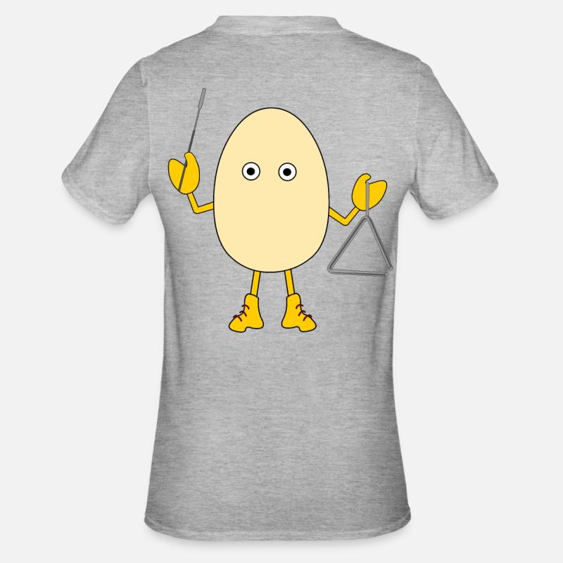 Triangle Egghead - T-shirt polycoton Unisexe - gris chiné