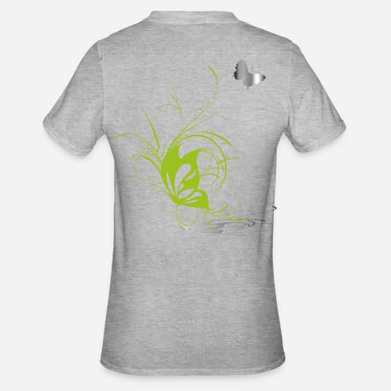 Papillon Papillon Printemps - T-shirt polycoton Unisexe - gris chiné