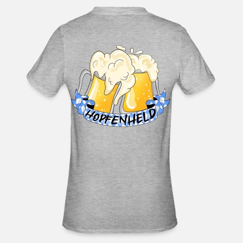 Prost! Bierheld - Unisex Polycotton T-Shirt - Grau meliert