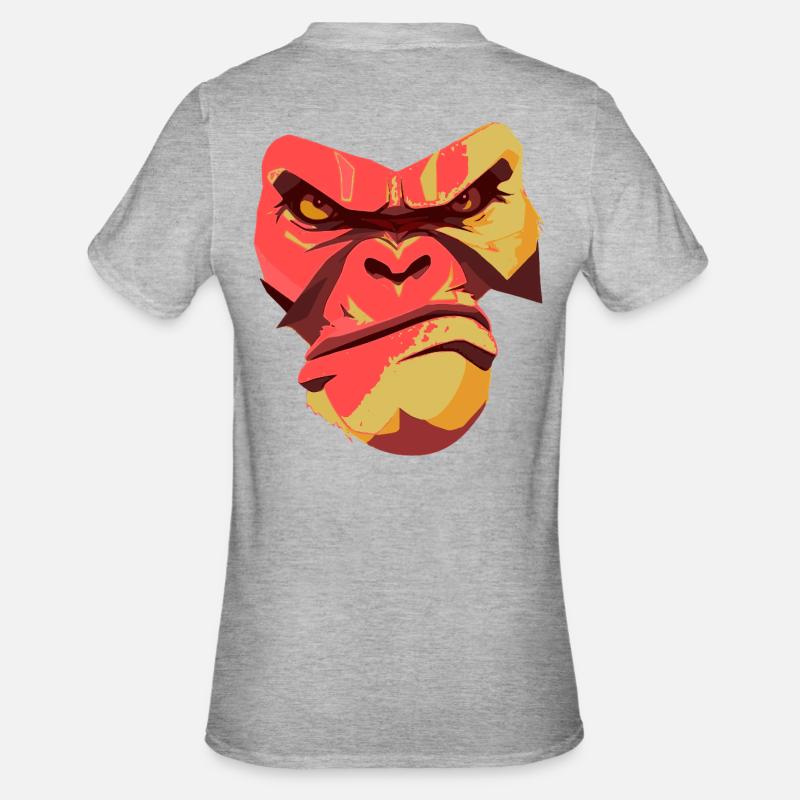 Conception Gorilla Power Back - T-shirt polycoton Unisexe - gris chiné