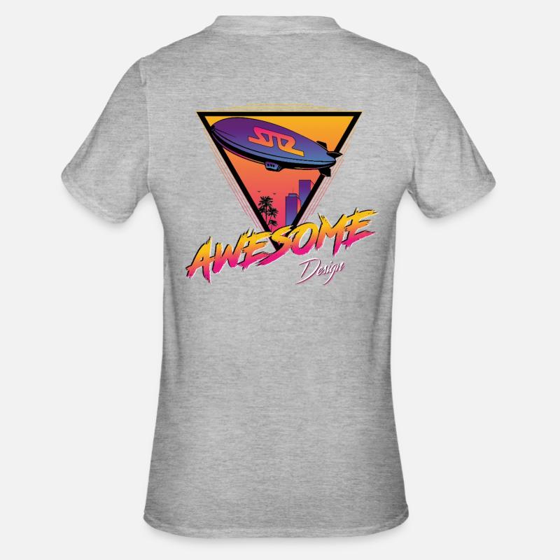 Dirigeable - T-shirt polycoton Unisexe - gris chiné