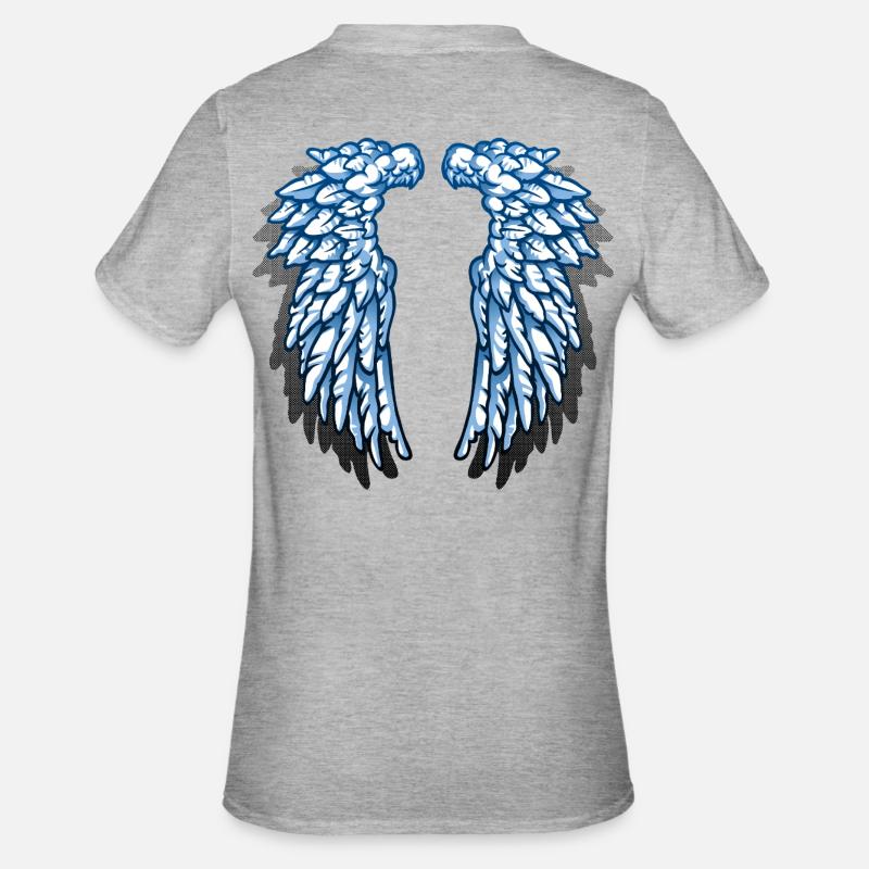 Ich bin ein Engel - Unisex Polycotton T-Shirt - Grau meliert
